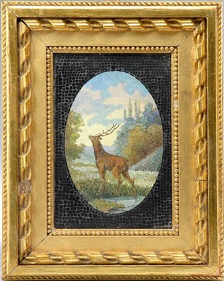 Lot 2107 - Framed Vatican Workshop Micromosaic Plaque...