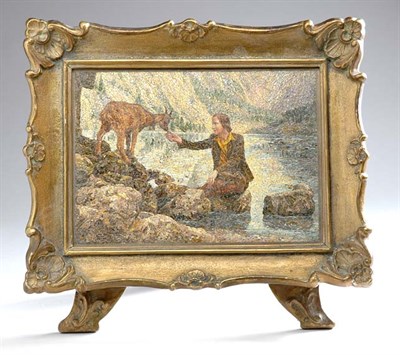 Lot 2597 - Framed Micromosaic Plaque Of rectangular form,...