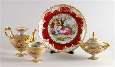 Lot 2373 - Group of Vienna Style Porcelain Articles...