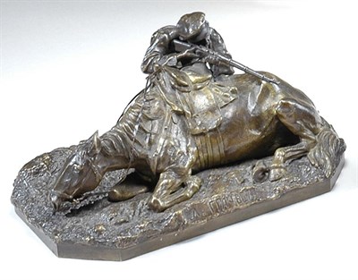 Lot 2427 - Russian Gilt-Bronze Equestrian Group After a...