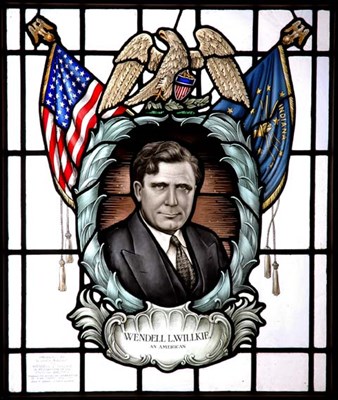 Lot 2701 - American Stained Glass Portrait Window G. Owen...