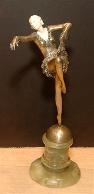 Lot 2200 - Silvered Bronze and Ivory Figure After a model...