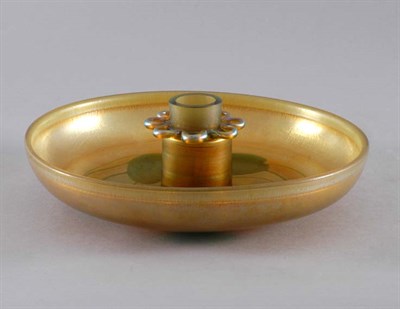 Lot 2695 - Tiffany Iridescent Gold and Green Favrile...