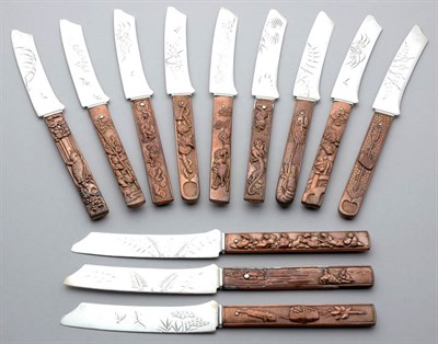 Lot 2240 - Set of Twelve Gorham Copper and Sterling...