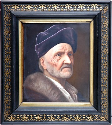Lot 2157 - Framed KPM Porcelain Plaque Of rectangular...