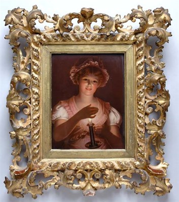 Lot 2161 - Framed KPM Porcelain Plaque Of rectangular...