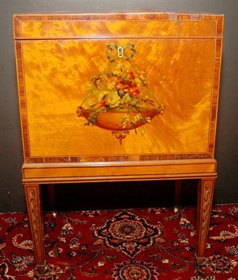 Lot 2740 - Edwardian Painted Walnut and Satinwood...