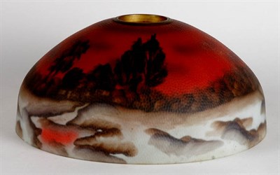 Lot 2710 - American Reverse Painted Glass Lamp Shade