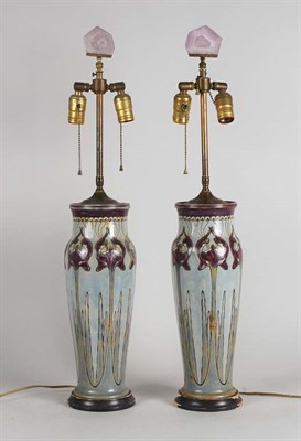 Lot 2596 - Pair of Art Nouveau Royal Doulton Glazed...