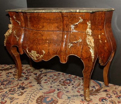 Lot 2478 - Louis XV Style Mahogany Commode Of bombe form,...