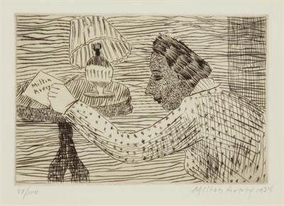 Lot 4140 - Milton Avery MY WIFE SALLY (LUNN 5) Drypoint,...