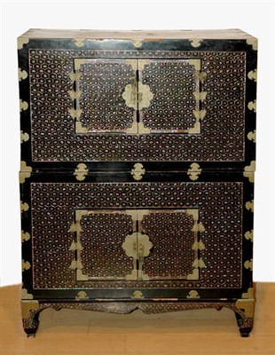 Lot 2336 - Korean Black Lacquered Chest Early 20th...