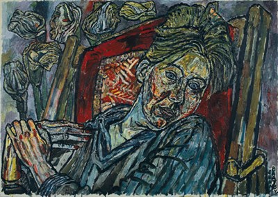 Lot 1119 - John Bratby British, 1928-1992 Seated Girl...