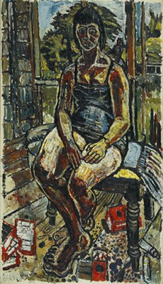 Lot 1120 - John Bratby British, 1928-1992 Girl in a Black...