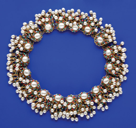 Miriam Haskell Faux Pearl and Rhinestone...