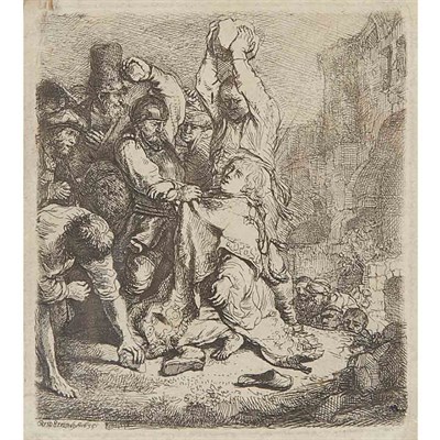 Lot 454 - Rembrandt van Rijn THE STONING OF SAINT...