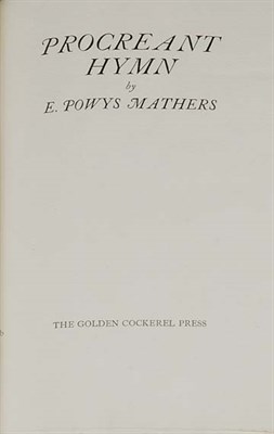 Lot 4064 - [GILL, ERIC] MATHERS, E. POWYS Procreant Hymn...