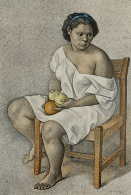 Lot 4449 - Francisco Zuniga MUCHACHA CON LIMONES (B. 87)...