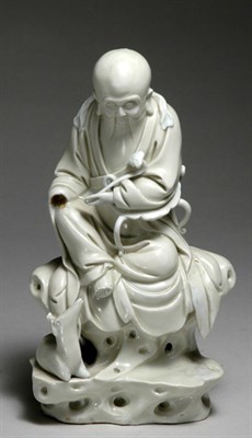 Lot 2236 - Chinese Blanc de Chine Figure of Shoulau 18th...