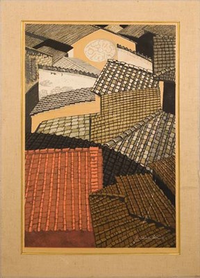Lot 2301 - Junichero Sekino 20th Century Roof tops Signed...