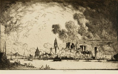 Lot 410 - Joseph Pennell NEW YORK FROM BROOKLYN (W. 671)...