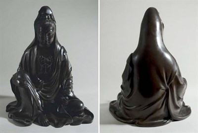 Lot 2249 - Chinese Bronze Figure of Guanyin Qing Dynasty...
