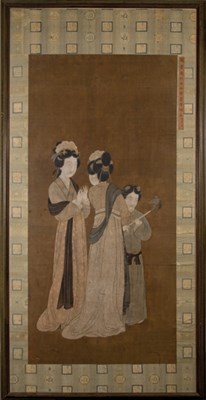 Lot 2280 - Chinese School 19th Century Two courtesan and...