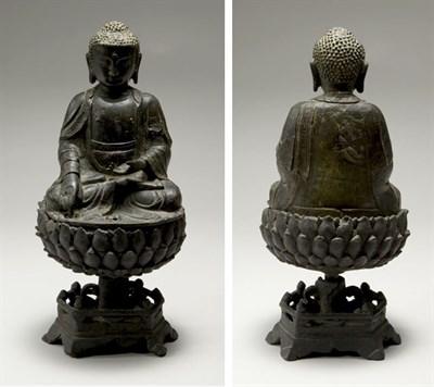 Lot 2212 - Chinese Bronze Buddha Ming Dynasty Seated in...