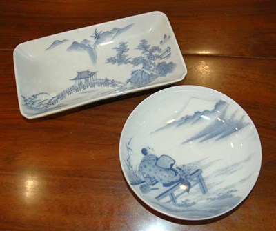 Lot 2331 - Two Japanese Nabeshima Blue and White Glazed...