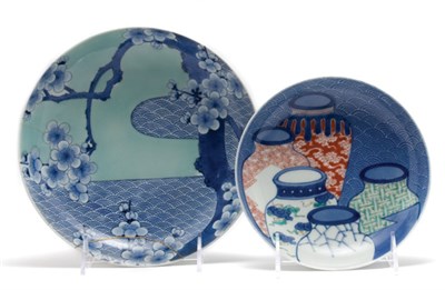 Lot 2343 - Two Japanese Nabeshima Glazed Porcelain Dish...