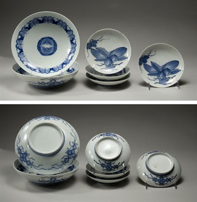 Lot 2334 - Pair of Nabeshima Blue and White Glazed...