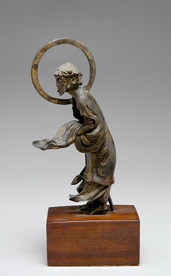Lot 2290 - Chinese Gold Splashed Bronze Figure of an...