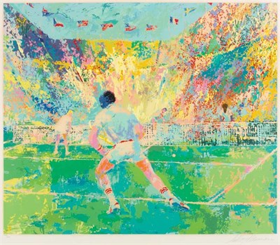 Lot 406 - LeRoy Neiman STADIUM TENNIS Color screenprint,...