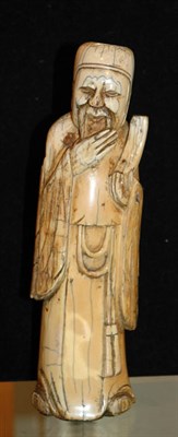 Lot 2256A - Chinese Ivory Figure of an Immortal 18th...