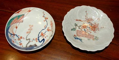 Lot 2297 - Two Japanese Enameled Glazed Porcelain Dishes...