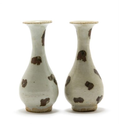 Lot 2221 - Two Chinese Celadon Glazed Stoneware Vases...