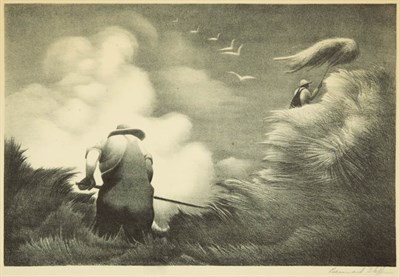 Lot 445 - Bernard Steffen HAYING Lithograph, circa 1940,...
