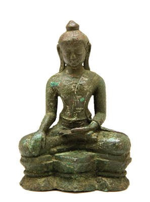 Lot 2366 - Thai Bronze Buddha 13th Century Seated in...