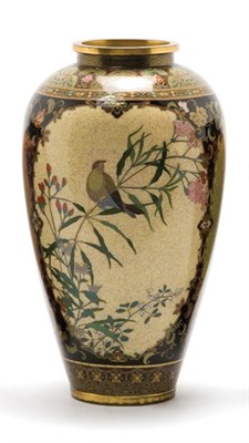 Lot 2354 - Japanese Cloisonne Vase Late 19th century Of...