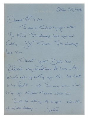 Lot 11 - ONASSIS, JACQUELINE Autograph letter signed,...