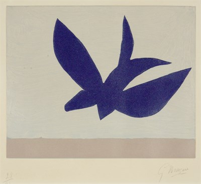 Lot 262 - Georges Braque OISEAU BLEU Color aquatint,...