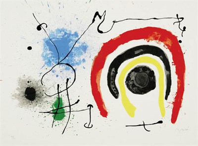 Lot 394 - Joan Miró UNTITLED (M. 526) Color lithograph,...