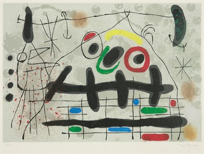 Lot 395 - Joan Miró UNTITLED (M. 529) Color lithograph,...