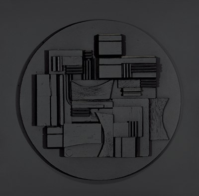 Lot 408 - Louise Nevelson FULL MOON Black polyester...