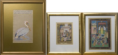 Lot 2367 - Group of Three Indian Paintings Comprising a...