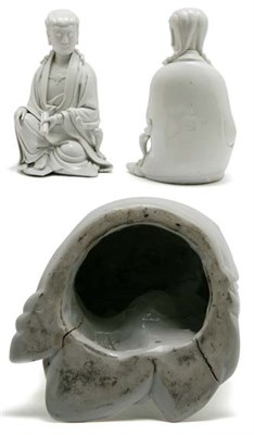 Lot 2085 - Chinese Blanc de Chine Figure of Guanyin 18th...