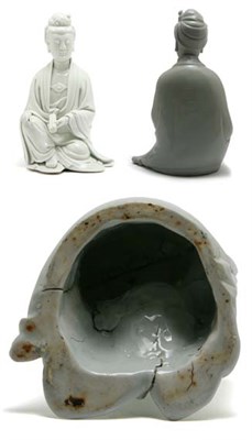 Lot 2082 - Chinese Blanc de Chine Figure of Guanyin 18th...