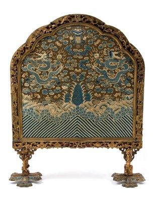 Lot 2146 - Chinese Framed Textile Fragment 19th Century...