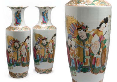Lot 2145 - Pair of Chinese Export Famille Rose Glazed...