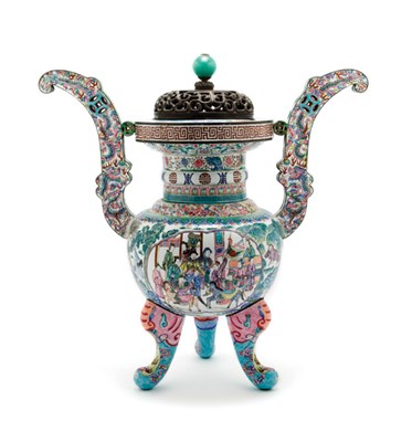 Lot 2138 - Chinese Enameled Censer 20th Century The...
